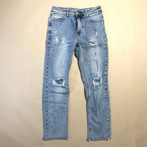 Redial Premium Denim Paris Light Blue Ripped Jeans - Size 7 or 8